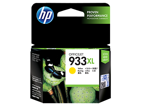 HP 933XL High Yield Yellow Original Ink Cartridge (CN056AA)