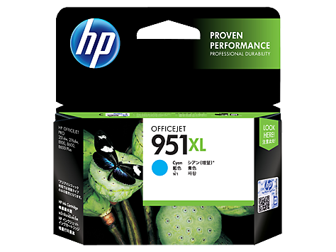 HP 951XL High Yield Cyan Original Ink Cartridge (CN046AA)